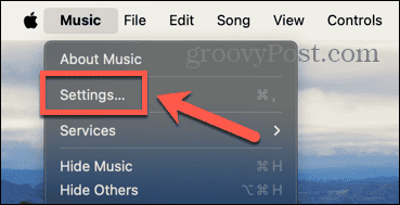 Apple'i muusika seaded mac
