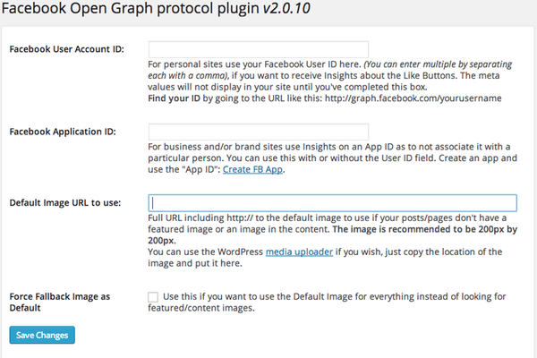WP Facebooki Open Graph Protocol plugin lisab teie ajaveebile jagamise suurendamiseks korralikud sildid ja väärtused.