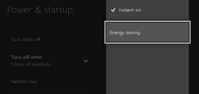 Xbox One'i näpunäide: energiasäästurežiimi lubamine