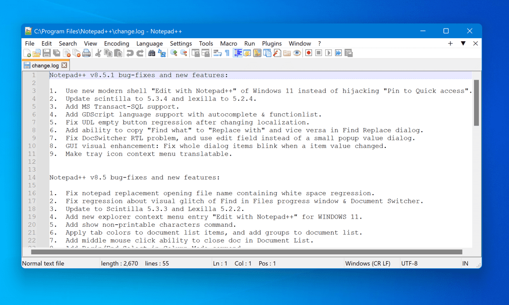 Kuidas teha Notepad++ vaiketekstiredaktoriks Windows 11-s