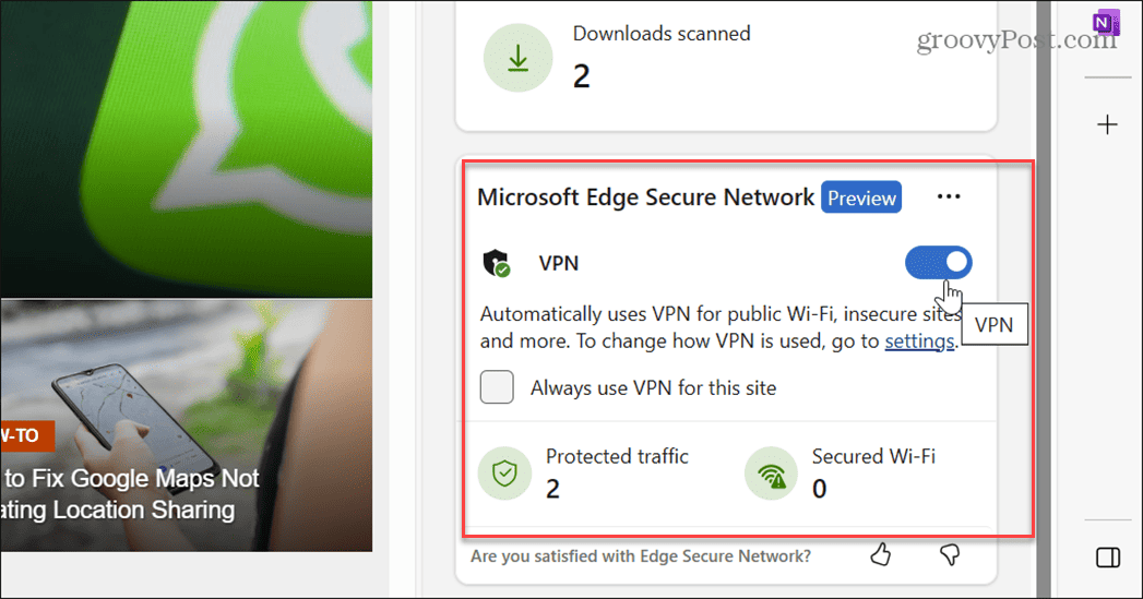 Kasutage Microsoft Edge VPN-i