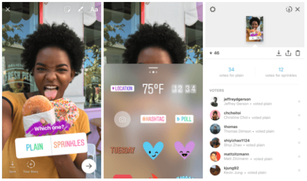 Instagram tutvustas uut interaktiivset küsitluskleebist, mis võimaldab kasutajatel reaalajas hääletades küsida küsimust ja näha teie sõprade ja jälgijate tulemusi. 