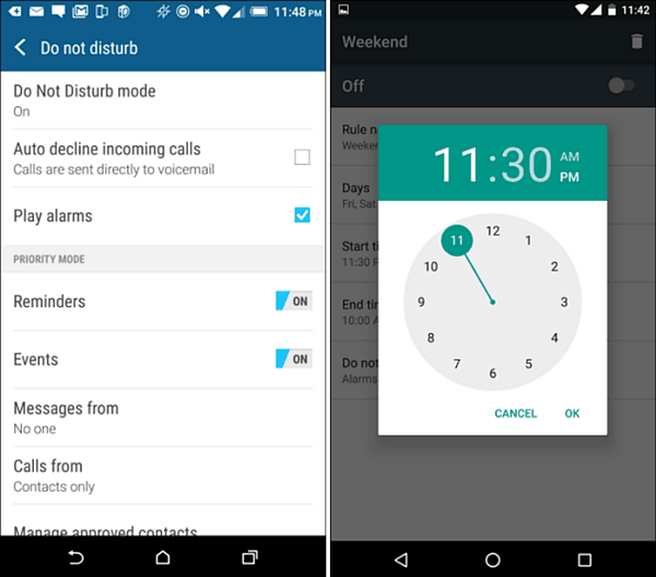 Androidi näpunäide: lülitage sisse ja ajakava Ärge häirige