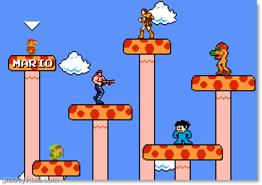 Super Mario Crossoveri märkide valik ja juhtnimekiri
