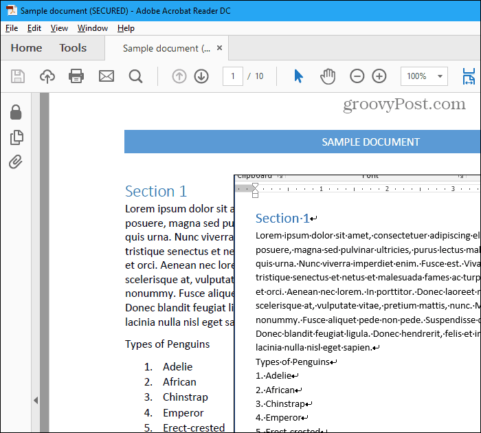 PDF-fail ja Word-fail