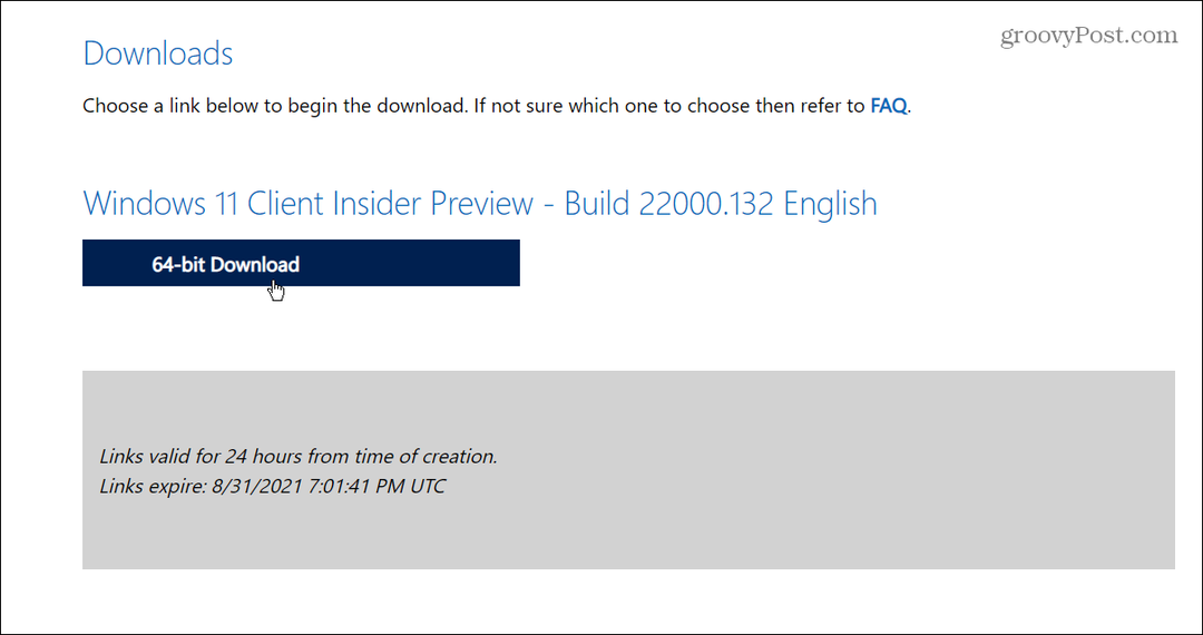 Laadige alla Windows 11 ISO