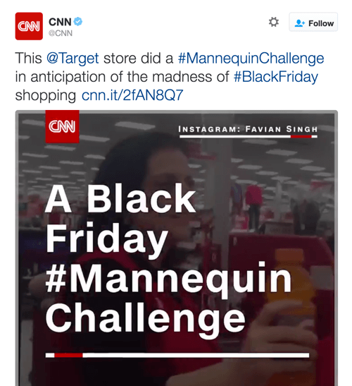 CNN jagas Targeti videot, mis kasutas ära kahte Twitteri trendi.
