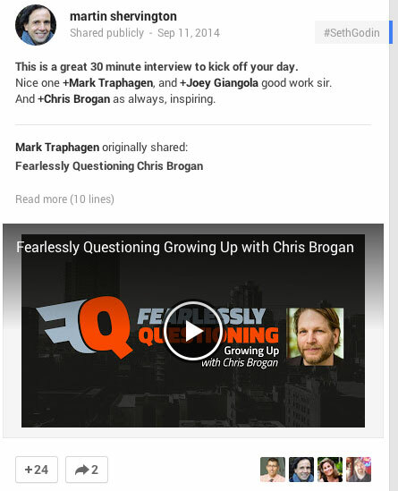 Chris Brogani reklaamimine teenuses google +