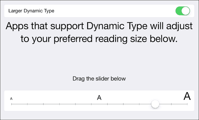 IOS 7 näpunäide: muutke tekst suuremaks, paksumaks ja hõlpsamini loetavaks