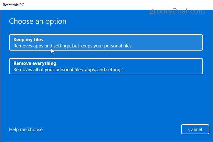 Windows 11 stop koodi mäluhalduse parandus