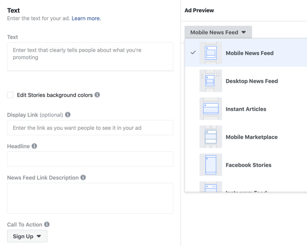 Kopeerige Facebooki juhtivate reklaamikampaaniate seaded ja valikud.