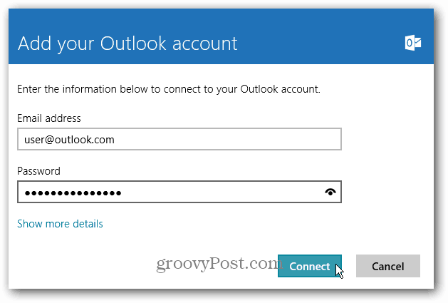 Kuidas kasutada POP-e-posti Windows 8 Maili abil rakendust Outlook.com