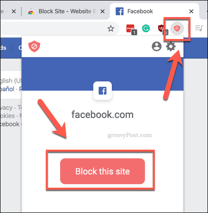 Saidi kiire blokeerimine, kasutades Chrome'is funktsiooni BlockSite