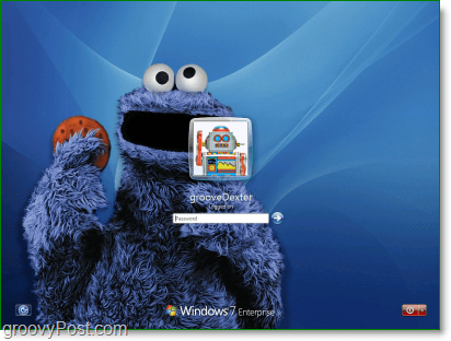 Windows 7 minu lemmik seesamiseemne Cookie Monsteri taustal