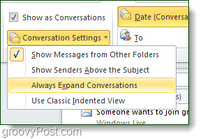 Outlook 2010 vestluse seaded