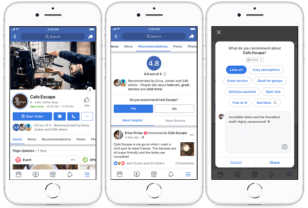 Facebook kujundas oma platvormil üle 80 miljoni ettevõtte lehed, et inimestel oleks lihtsam suhelda kohalike ettevõtetega ja leida kõige vajalikum.