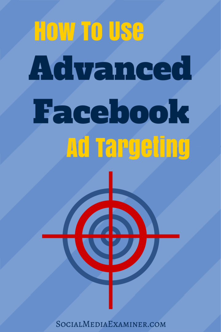 kuidas kasutada facebooki reklaami sihtimist