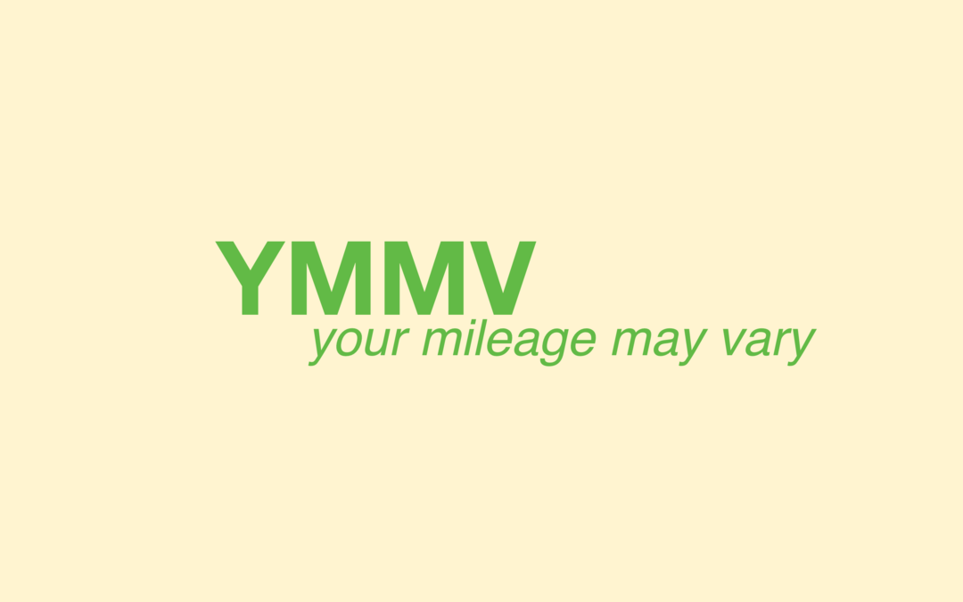 Mida tähendab "YMMV" ja kuidas seda kasutada?