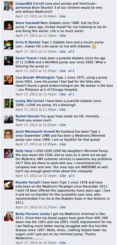 medtronic diabeedi esimene facebooki kommentaari lugu