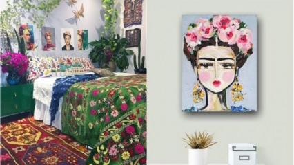 Dekoratiivsed ettepanekud vastavalt stiilis "Frida Kahlo"
