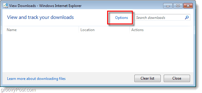 Internet Explorer 9 vaikimisi allalaaditud kausta muutmise juhised