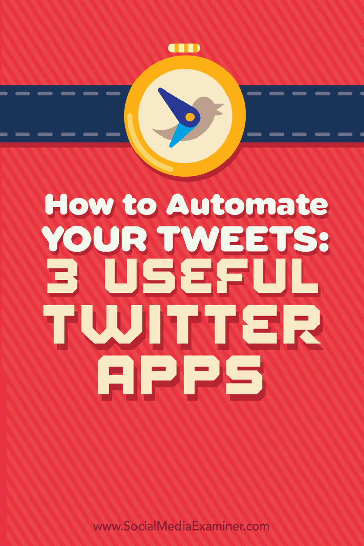 Kuidas oma säutse automatiseerida: 3 kasulikku Twitteri rakendust: sotsiaalmeedia eksamineerija