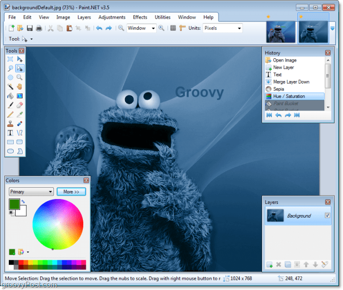 Muutke ecookie koletis mõne värviga Paint veelgi siniseks. NET-i uued funktsioonid värskenduse 3.5 kaudu