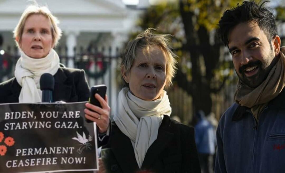 Ameerika näitlejanna Cyntia Nixon rääkis Valge Maja ees palestiinlaste eest!