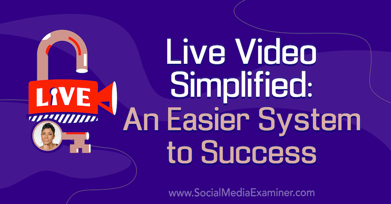 Lihtsustatud reaalajas video: hõlpsam süsteem edu saavutamiseks koos Tanya Smithi teadmistega sotsiaalmeedia turunduse podcastis.