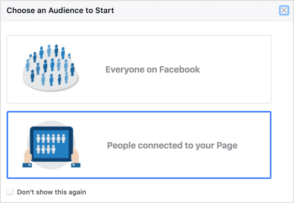 Valige Facebooki vaatajaskonna statistikas teie lehega ühendatud inimesed.