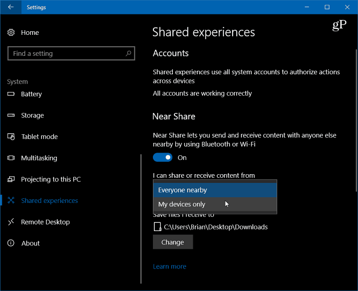 1 Lubage Windows 10 sätete ühiskasutus