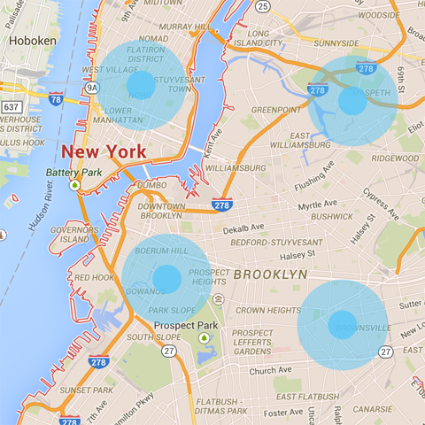 New Yorgis kaardistatud maamärgid