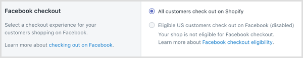 Valige Shopify'is oma Facebookis ostlevate klientide kassakogemus.