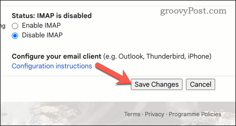 Salvestage Gmaili muudatused
