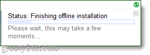offline Gmaili installimise lõpetamine