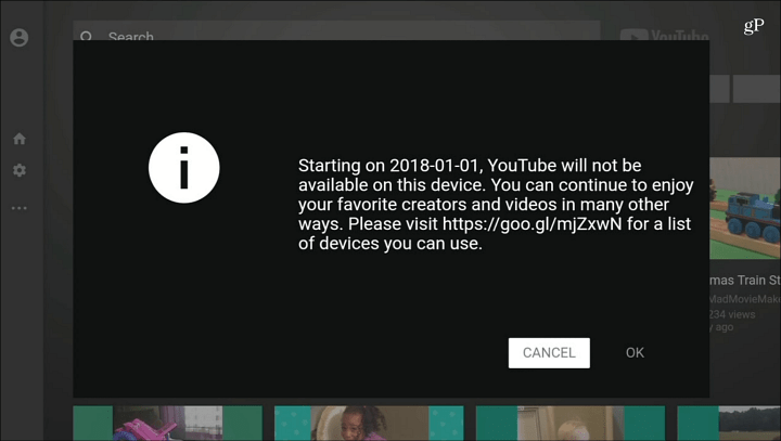 YouTube pole enam saadaval Fire TV-s
