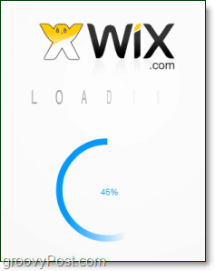Wixi veebisaidi eidtori laadimine võib võtta mõne hetke