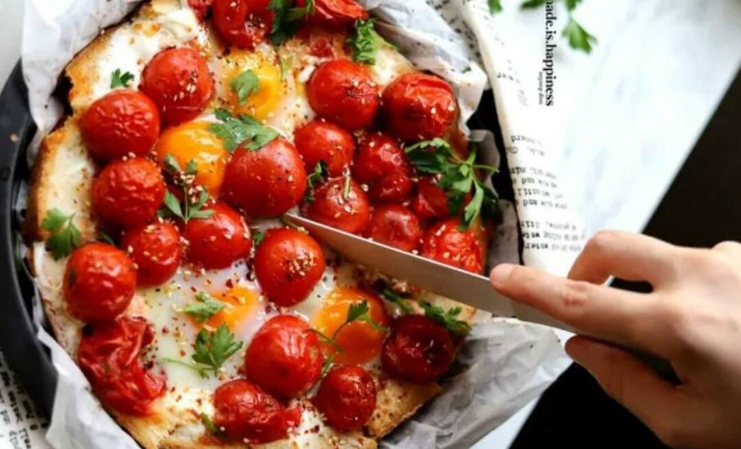 Kuidas valmistada hommikusöögiks juustu-muna-tomati leivakooki?