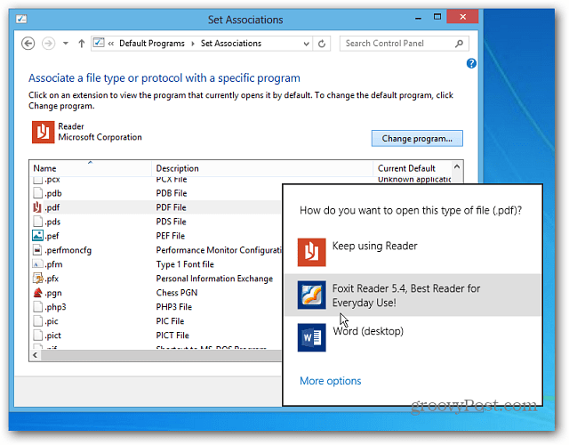 Tehke PDF-ide ja fotode avamine Windows 8 töölauaprogrammides