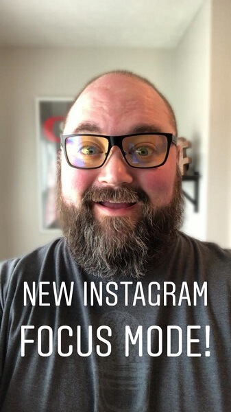 Instagramis on kasutusel portreerežiimi funktsioon Focus, mis hägustab tausta, hoides teie nägu stiliseeritud ja professionaalse fotograafia väljanägemise jaoks.
