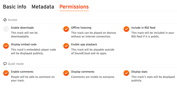 Kontrollige vahekaarti Load, veendumaks, et teie helifail on teie SoundCloudi RSS-voos.