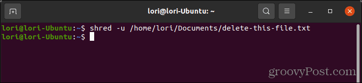Kustutage fail turvaliselt Linuxis käsu shred abil