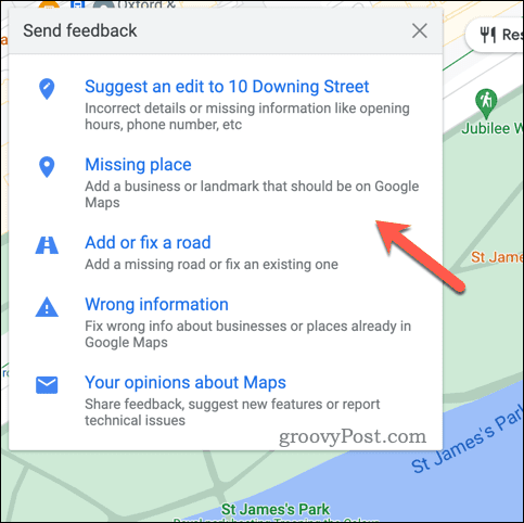 Andke Google Mapsile tagasisidet