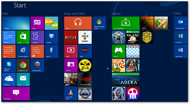 Lisage Windows 8 avaekraani rakenduste read