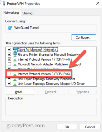 Windows 11 tühjendage ipv6 märge