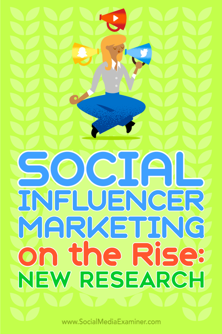 Sotsiaalse mõjutaja turundus tõusuteel: Michelle Krasniaki uus uuring sotsiaalmeedia eksamineerija kohta.