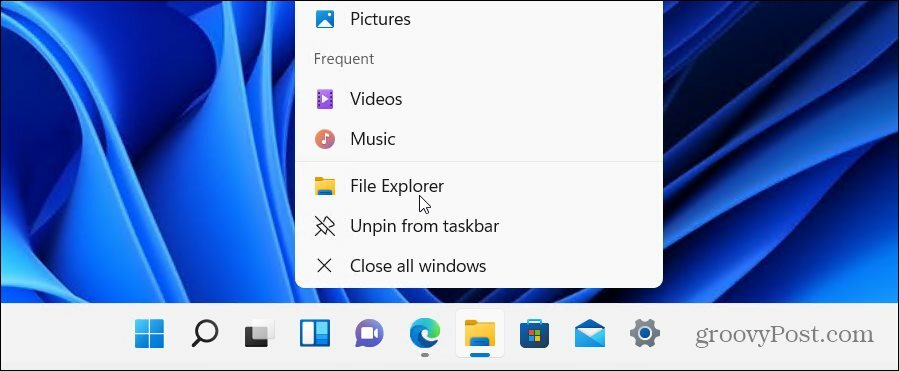  käivitage File Explorer Windows 11