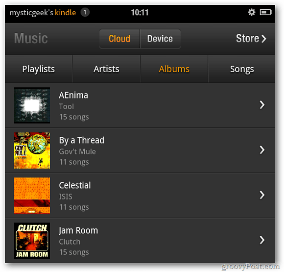 Kindle Fire Music Cloud Playerilt