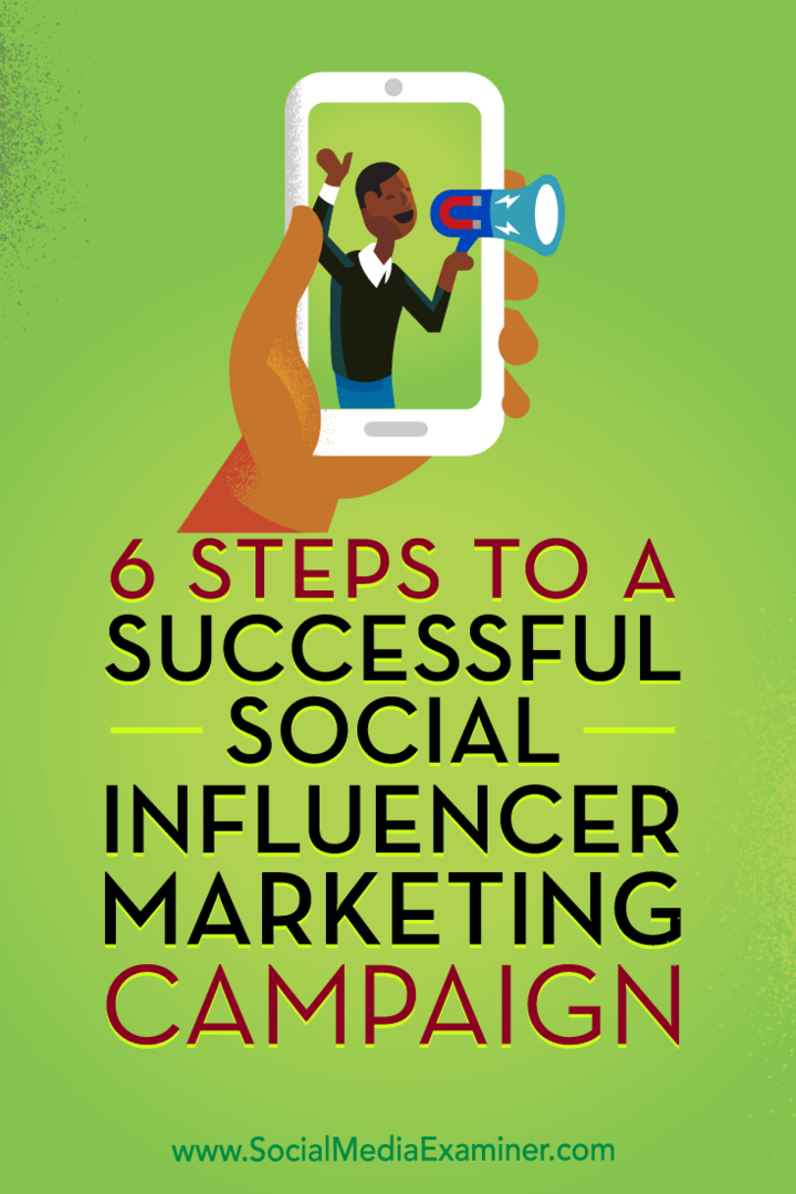 Juliet Carnoy eduka sotsiaalse mõjutaja turunduskampaania 6 sammu sotsiaalmeedia eksamineerijal.