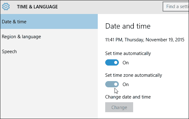 Windows 10 näpunäide: lülitage ajavööndid automaatselt asukoha järgi ümber